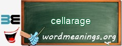 WordMeaning blackboard for cellarage